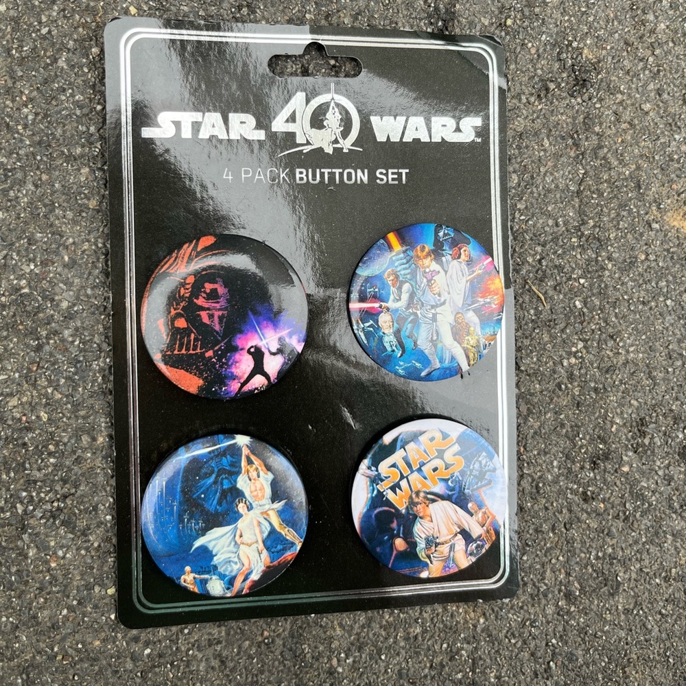 Star Wars 40th Anniversary 4Pack Button Set